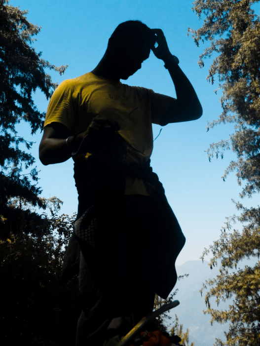 Silhouette portrait taken during the Chandrakhani Trek 
