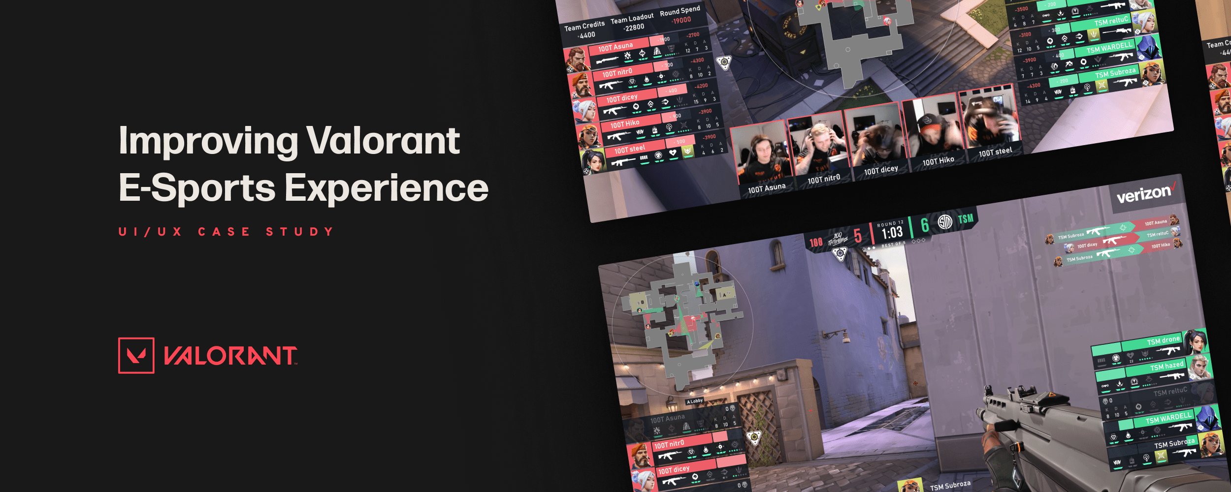 Thumbnail to describe the ui/ux case study done about Valorant